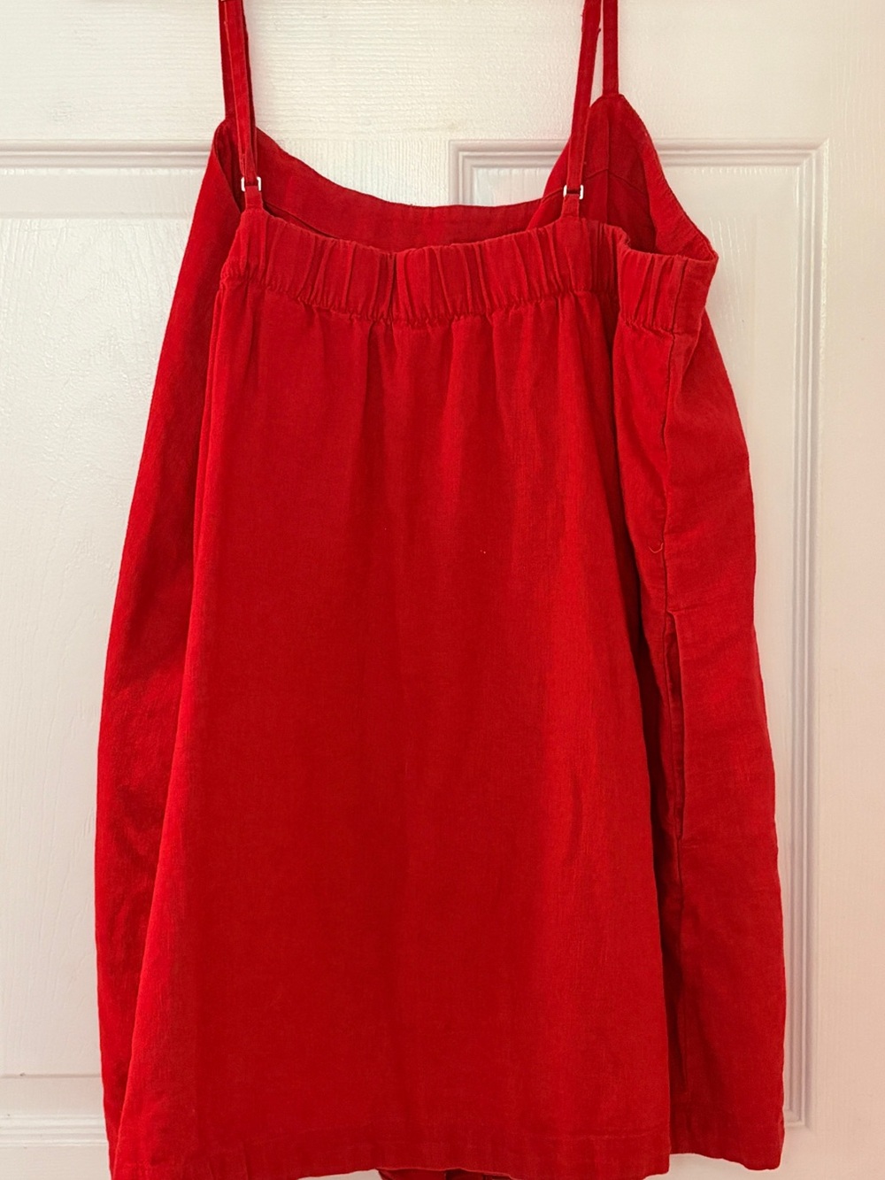 Abercrombie & Fitch Red Spaghetti-Strap Side-Button Mini Dress - Picture 4 of 6